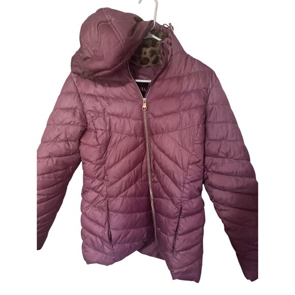 Big Chill purple quilted hooded jacket coat size M - Picture 4 of 6